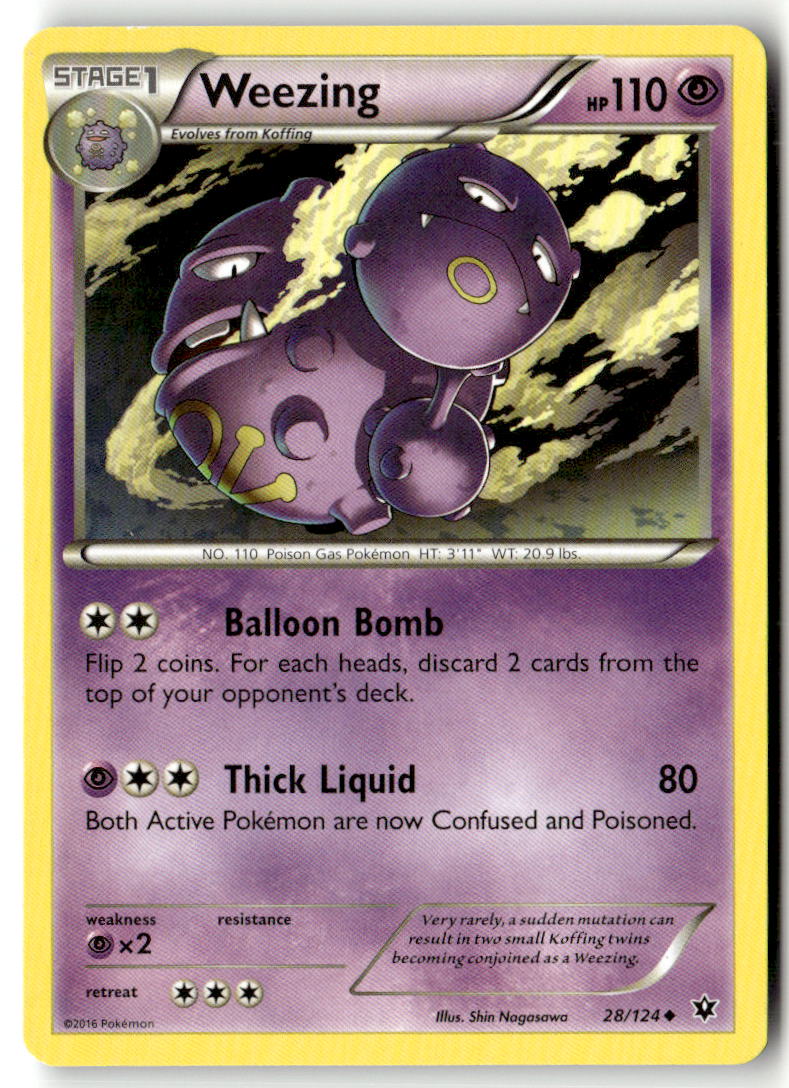 Front of Weezing 28/124 from XY - Fates Collide