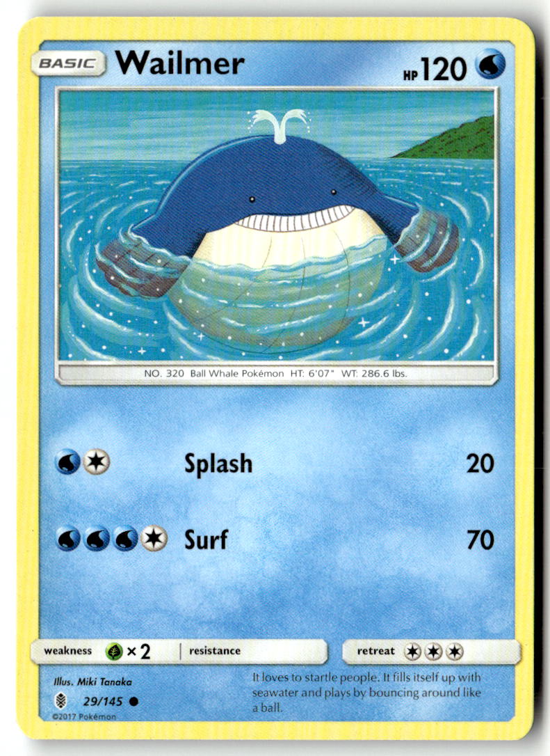 Front of Wailmer 29/145 from SM - Guardians Rising