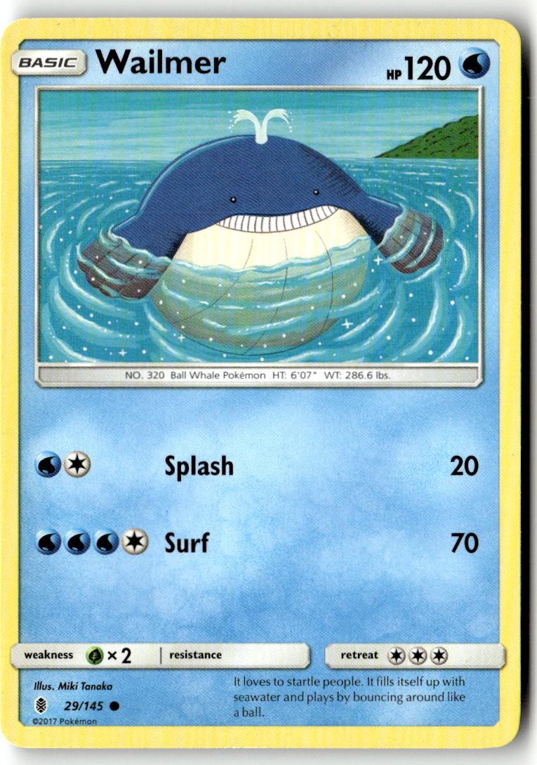 Front of Wailmer 29/145 from SM - Guardians Rising