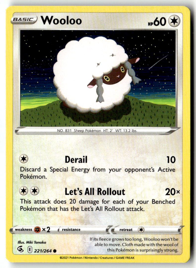 Front of Wooloo (221) 221/264 from Fusion Strike