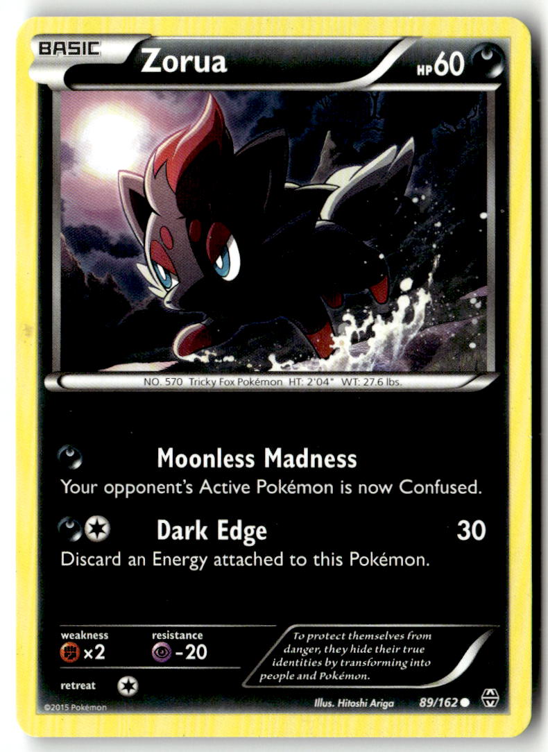 Front of Zorua (89) 89/162 from XY - BREAKthrough