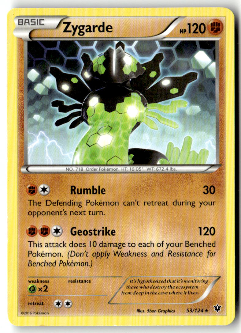 Front of Zygarde (53) 53/124 from XY - Fates Collide