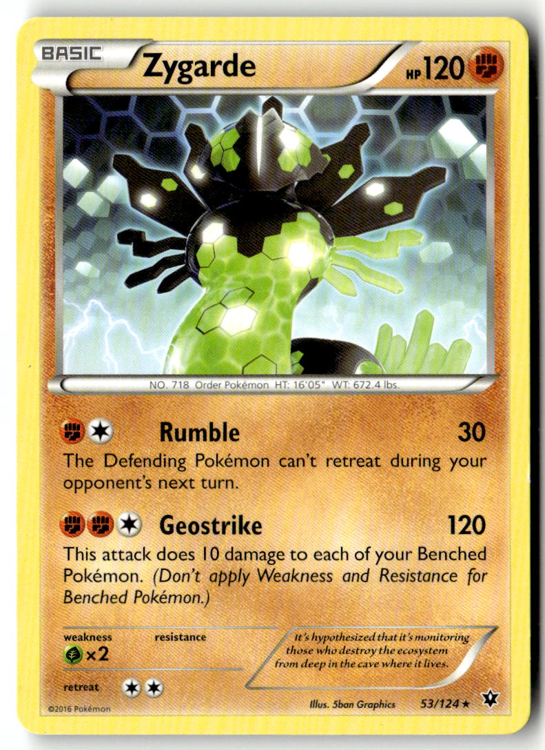 Front of Zygarde (53) 53/124 from XY - Fates Collide