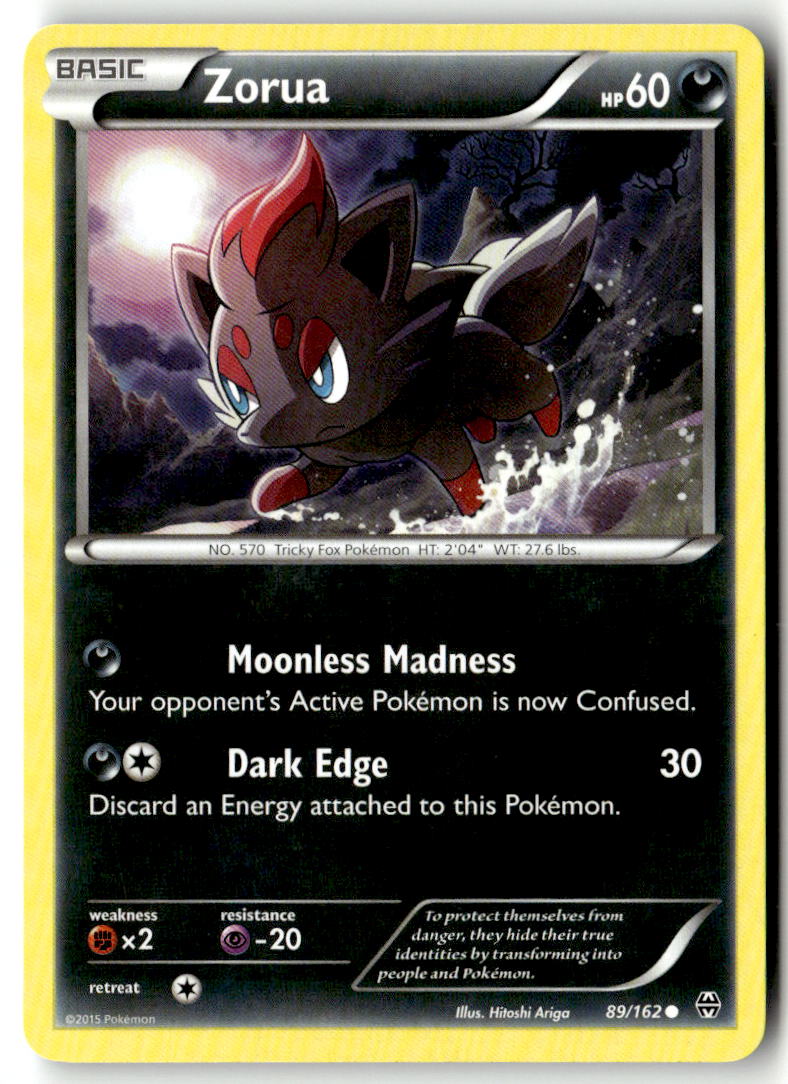 Front of Zorua (89) 89/162 from XY - BREAKthrough