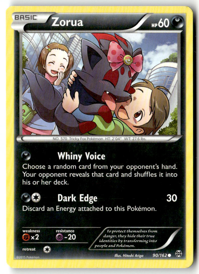 Front of Zorua (90) 90/162 from XY - BREAKthrough