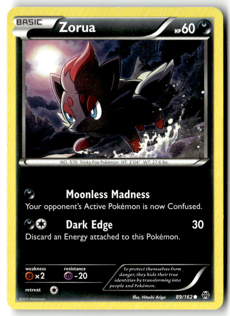 Front of Zorua (89) 89/162 from XY - BREAKthrough