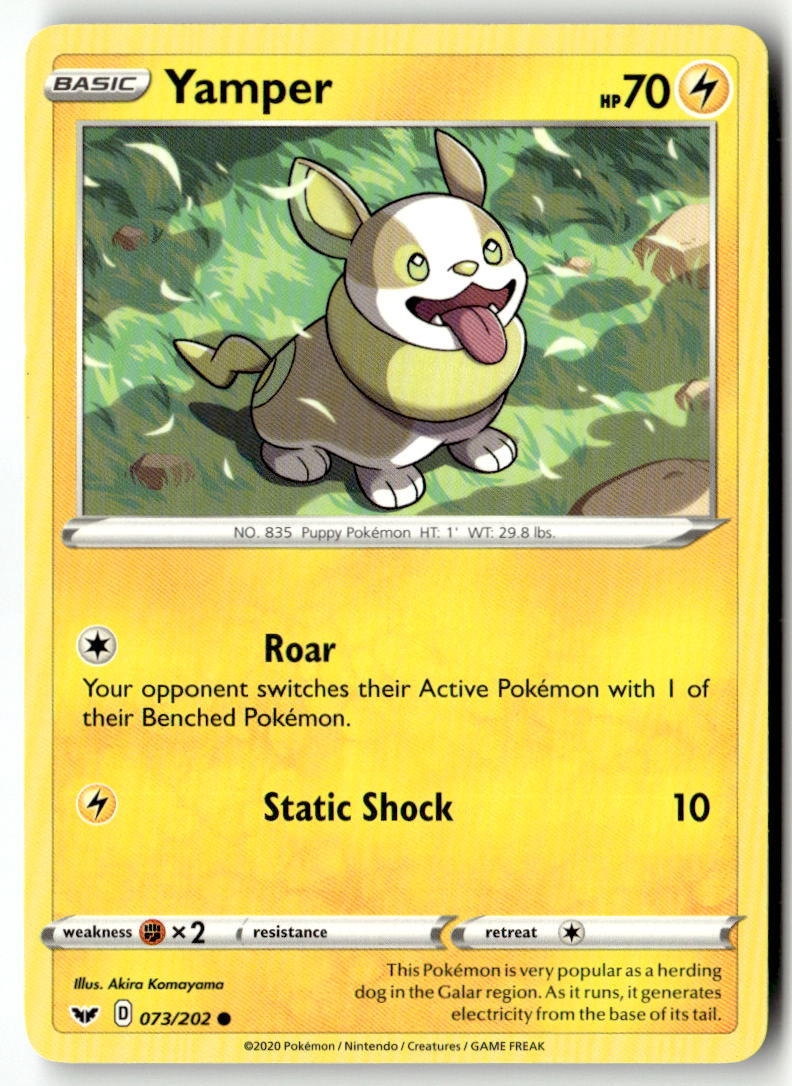 Front of Yamper (073) 073/202 from Sword & Shield Base Set