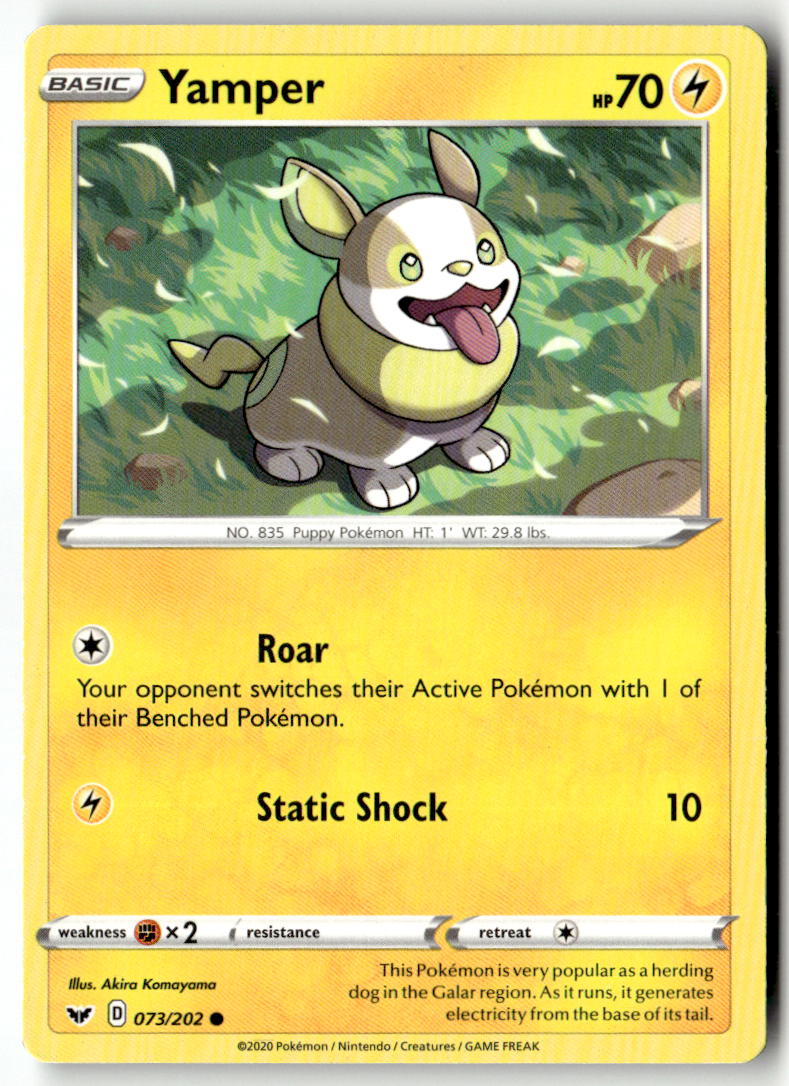 Front of Yamper (073) 073/202 from Sword & Shield Base Set