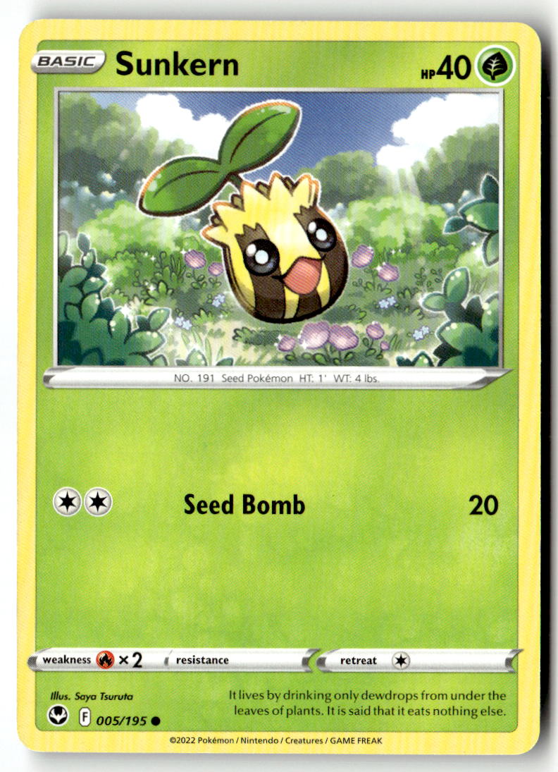 Front of Sunkern 005/195 from Silver Tempest