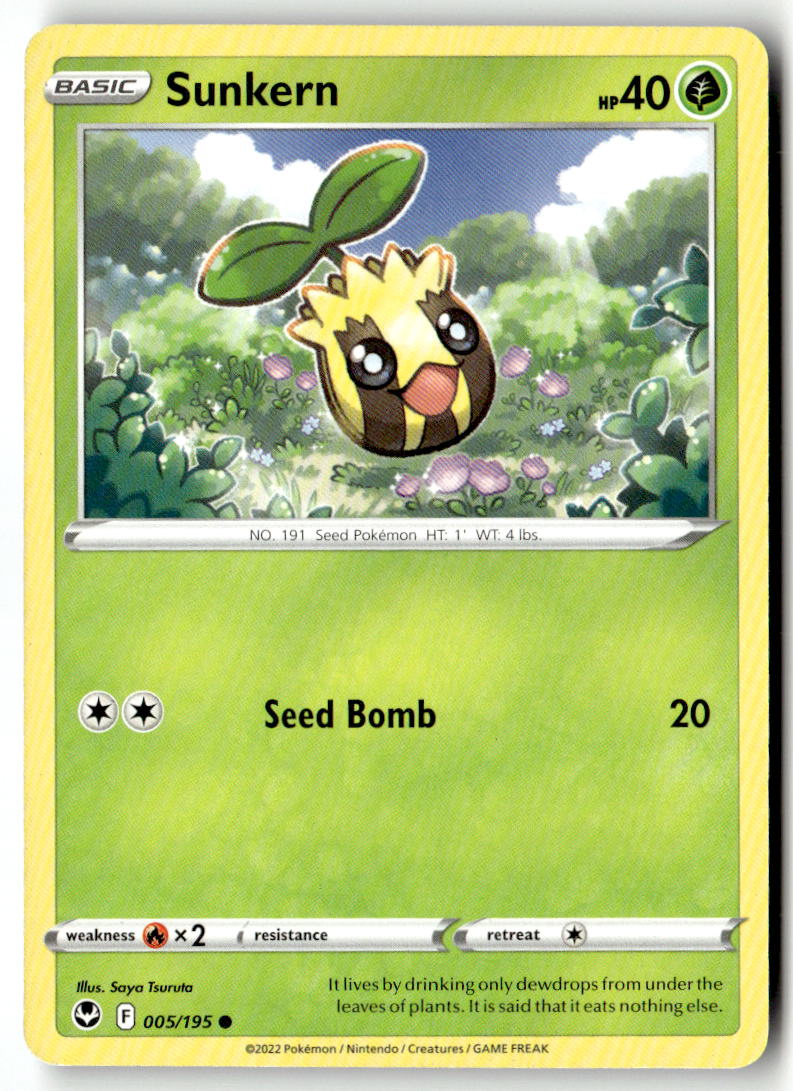 Front of Sunkern 005/195 from Silver Tempest