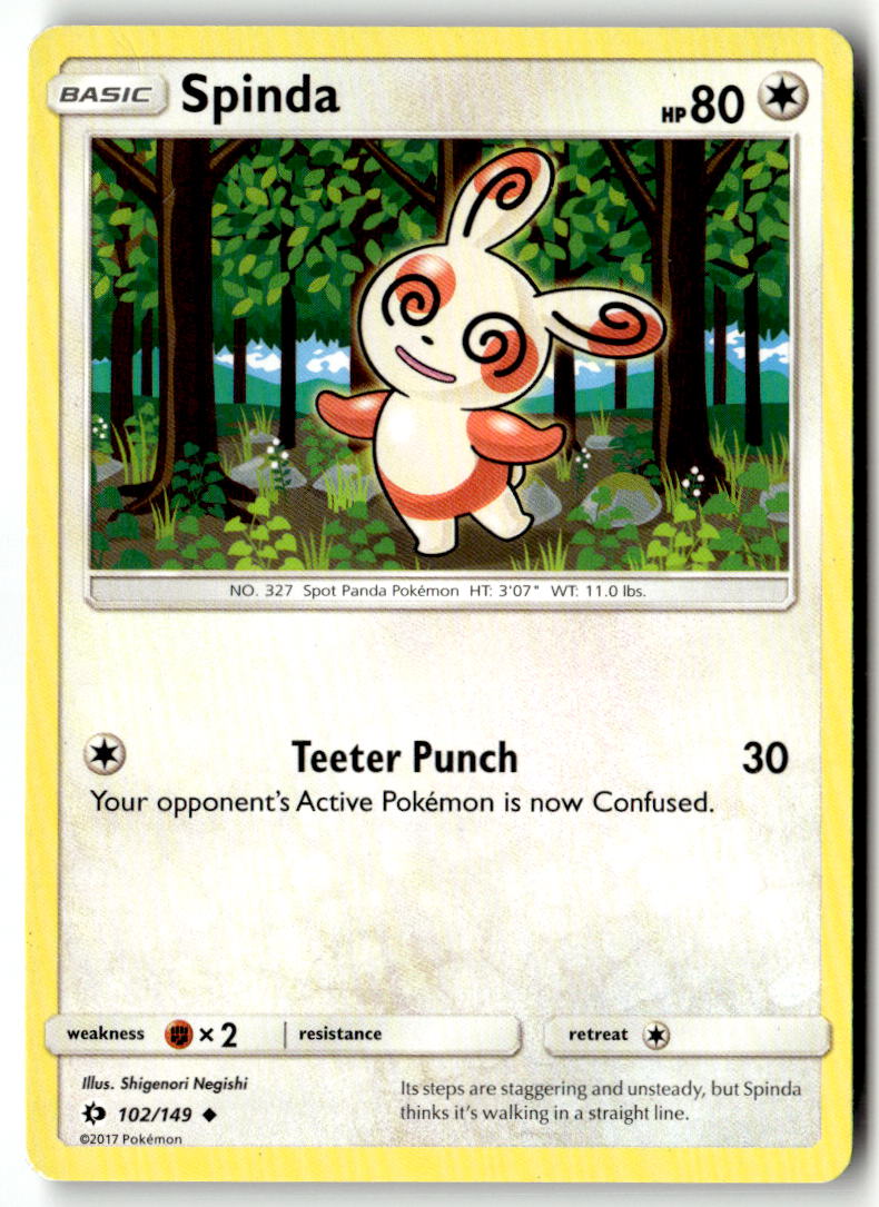Front of Spinda 102/149 from SM Base Set