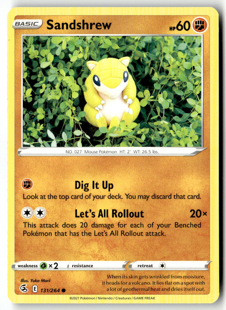 Front of Sandshrew 131/264 from Fusion Strike