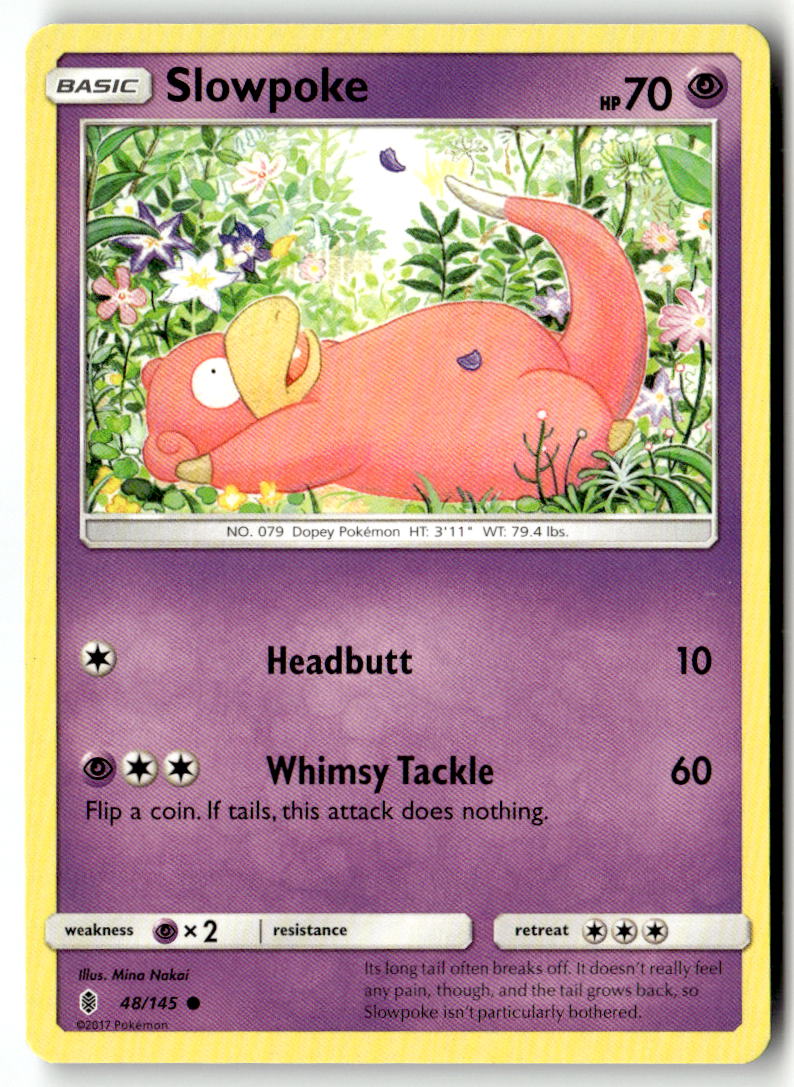 Front of Slowpoke 48/145 from SM - Guardians Rising
