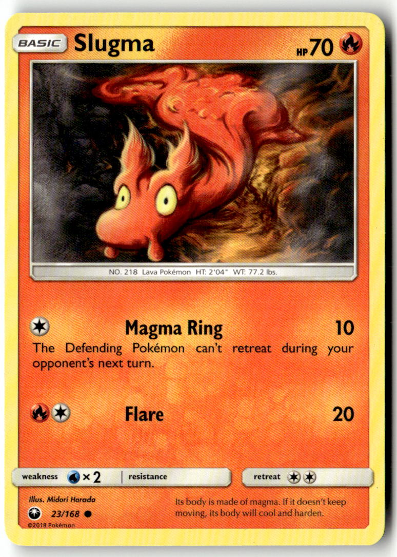 Front of Slugma 23/168 from SM - Celestial Storm