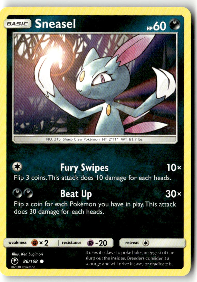 Front of Sneasel 86/168 from SM - Celestial Storm