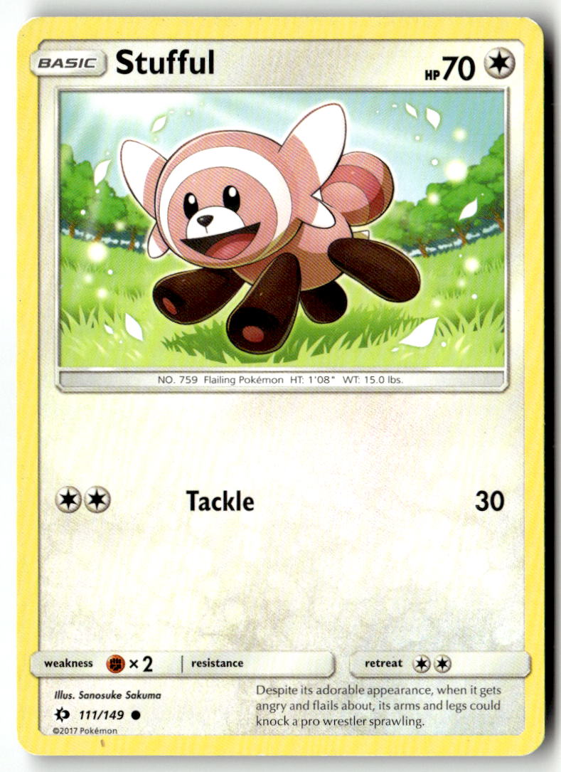 Front of Stufful 111/149 from SM Base Set