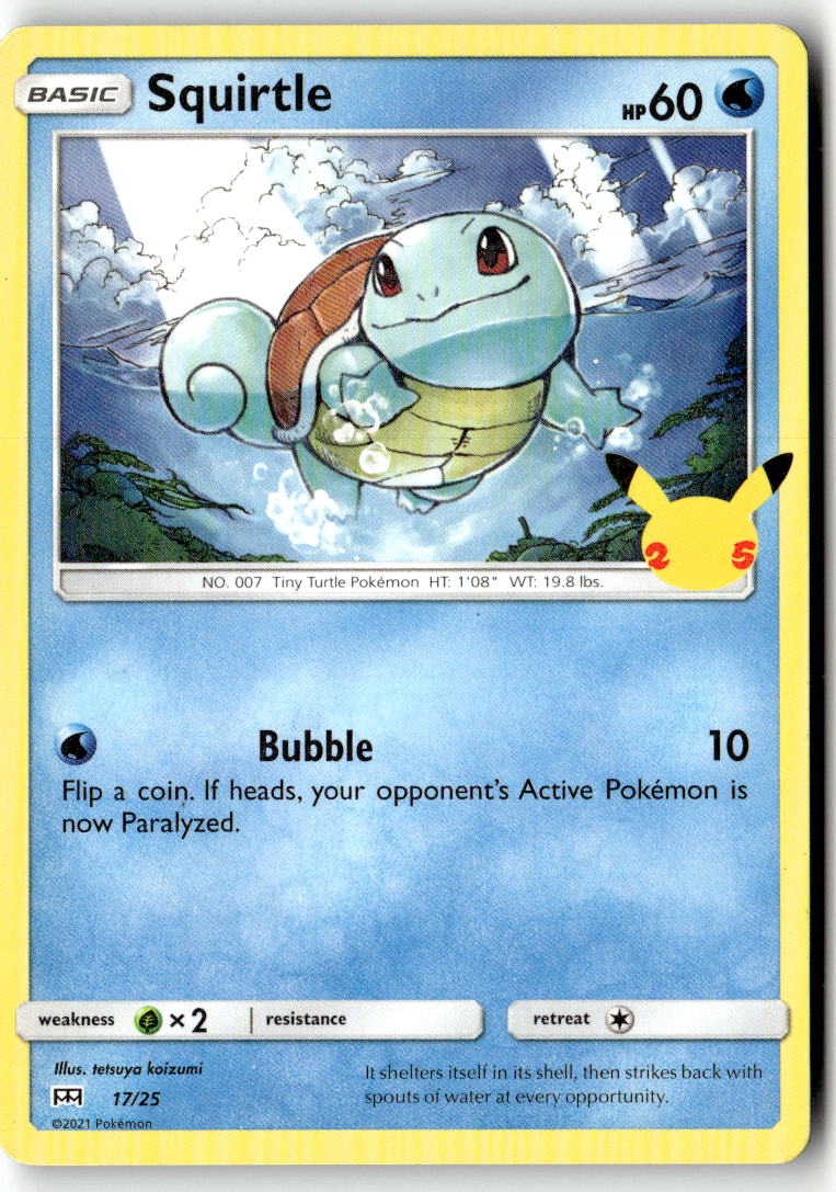 Front of Squirtle - 17/25 017/025 from McDonald's 25th Anniversary Promos