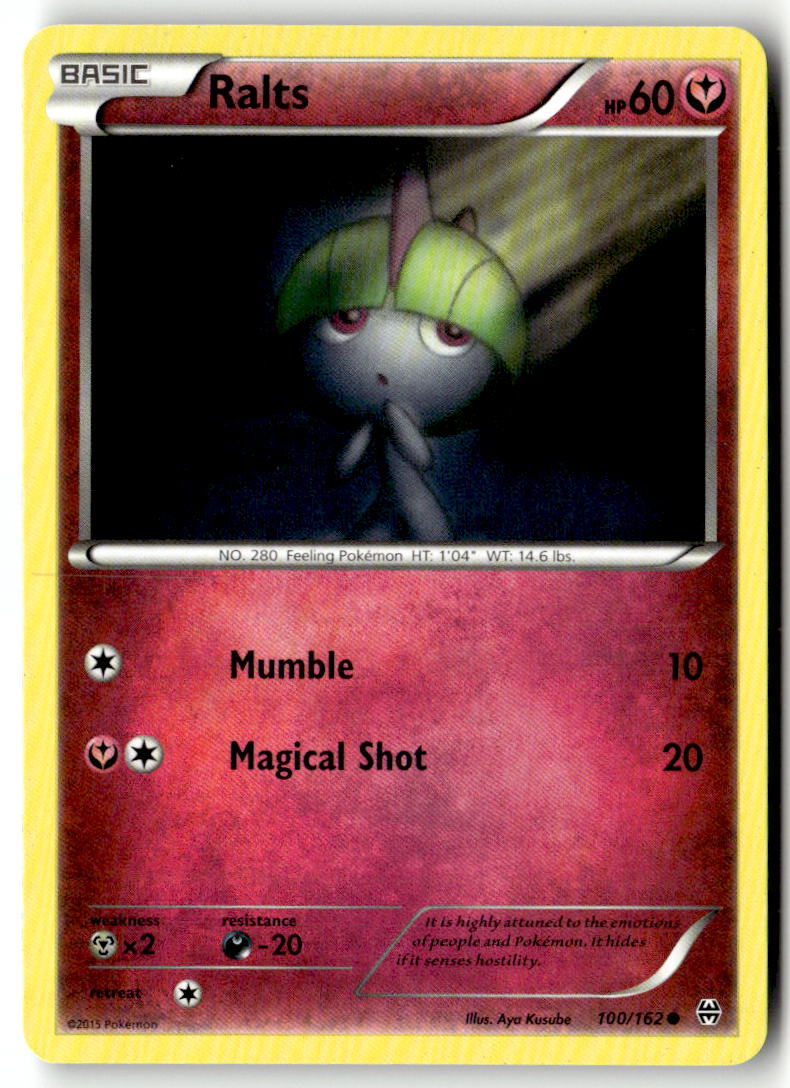Front of Ralts (100) 100/162 from XY - BREAKthrough