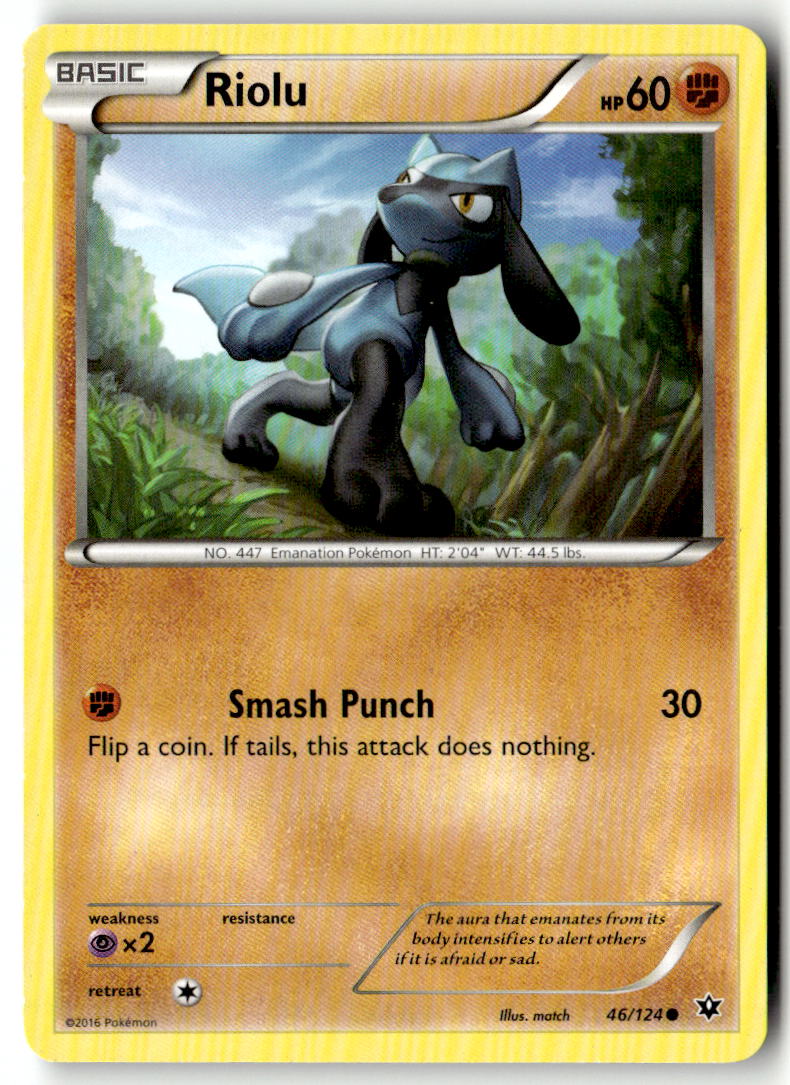 Front of Riolu (46) 46/124 from XY - Fates Collide