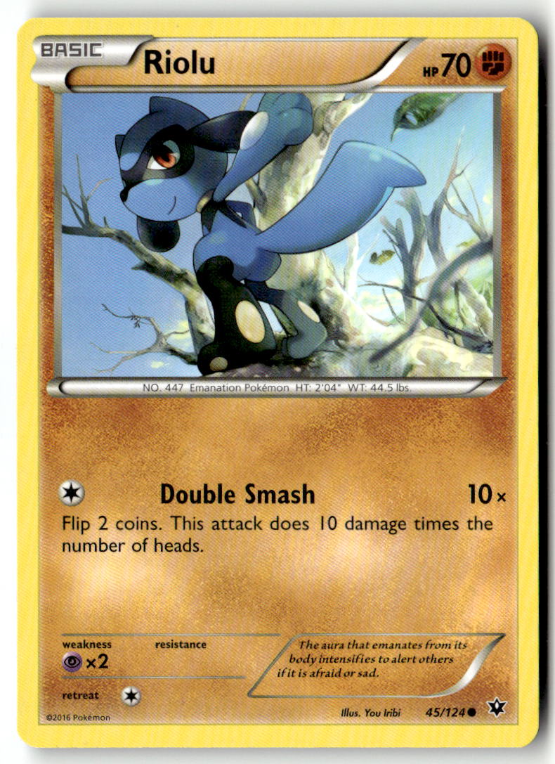 Front of Riolu (45) 45/124 from XY - Fates Collide