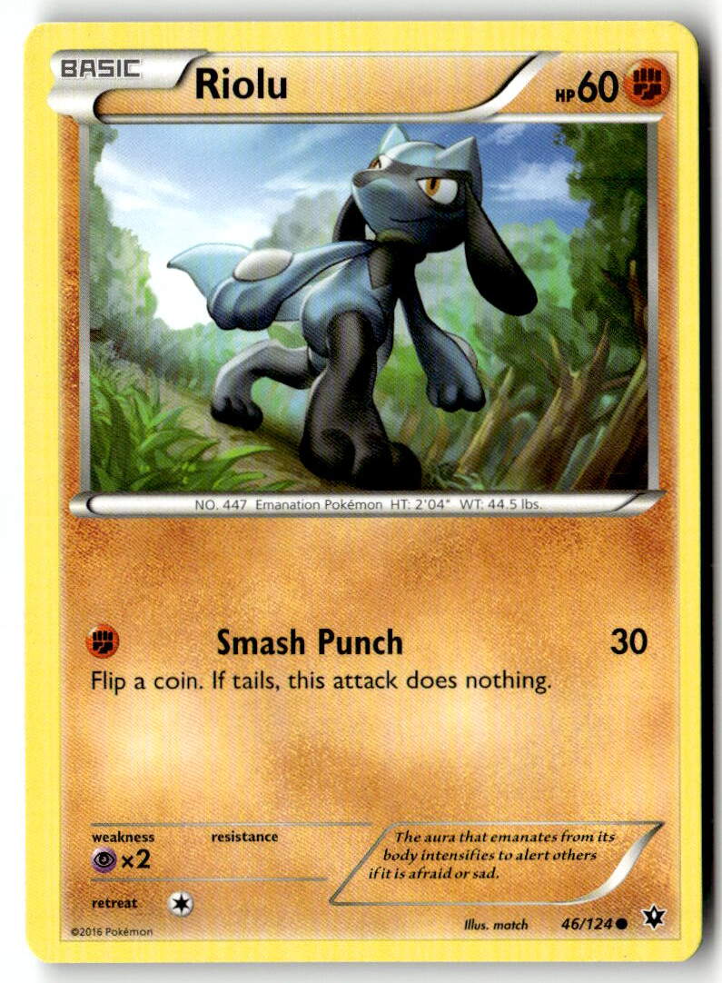 Front of Riolu (46) 46/124 from XY - Fates Collide