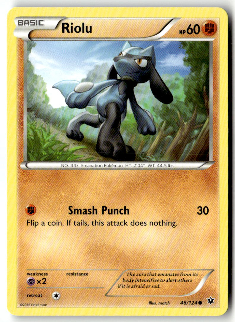 Front of Riolu (46) 46/124 from XY - Fates Collide