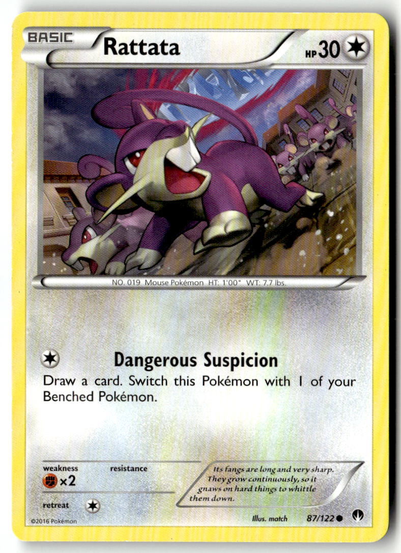 Front of Rattata 87/122 from XY - BREAKpoint