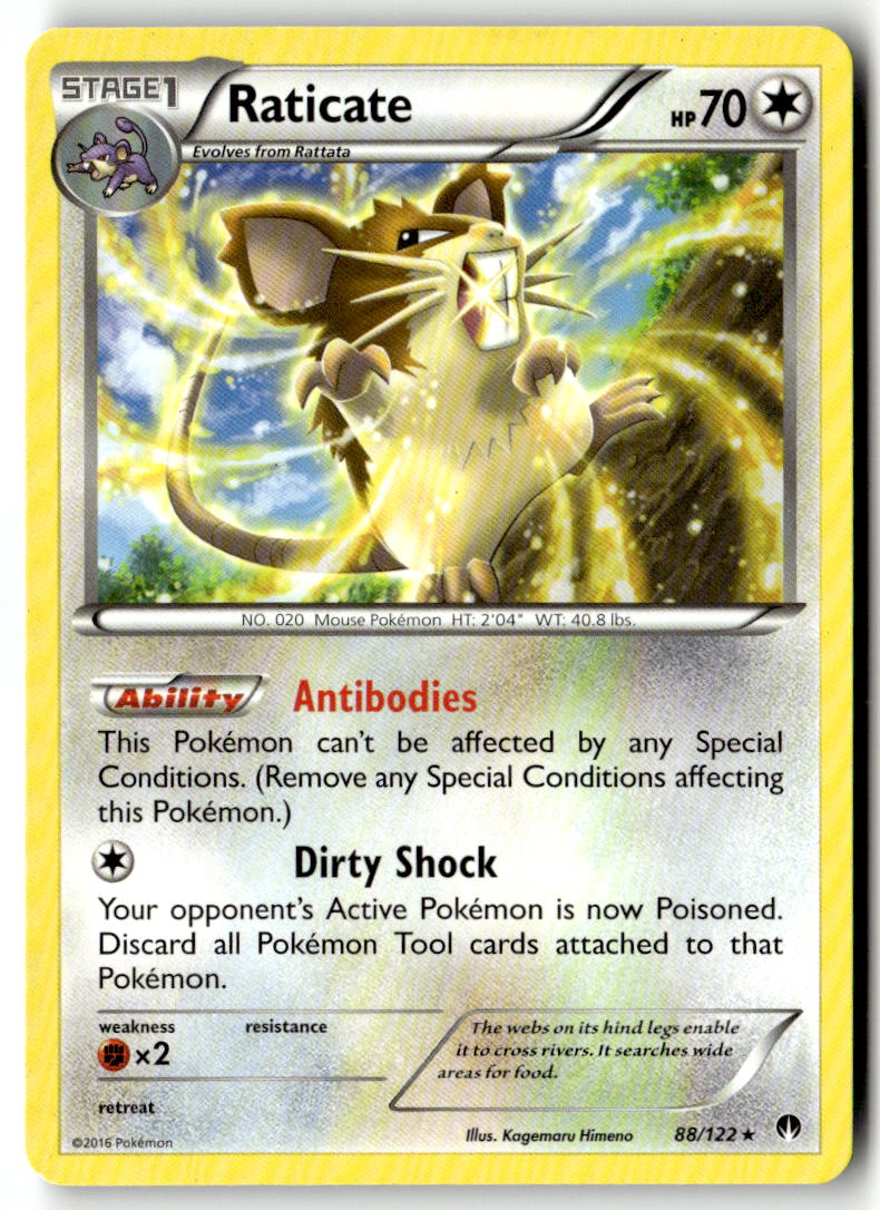 Front of Raticate 88/122 from XY - BREAKpoint