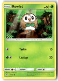 Front of Rowlet 9/149 from SM Base Set