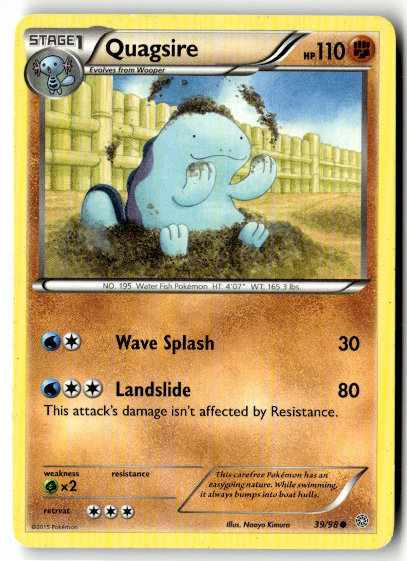 Front of Quagsire 39/98 from XY - Ancient Origins