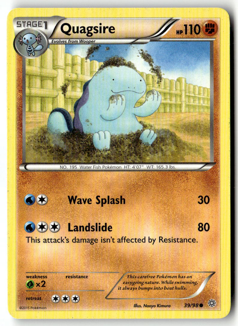 Front of Quagsire 39/98 from XY - Ancient Origins