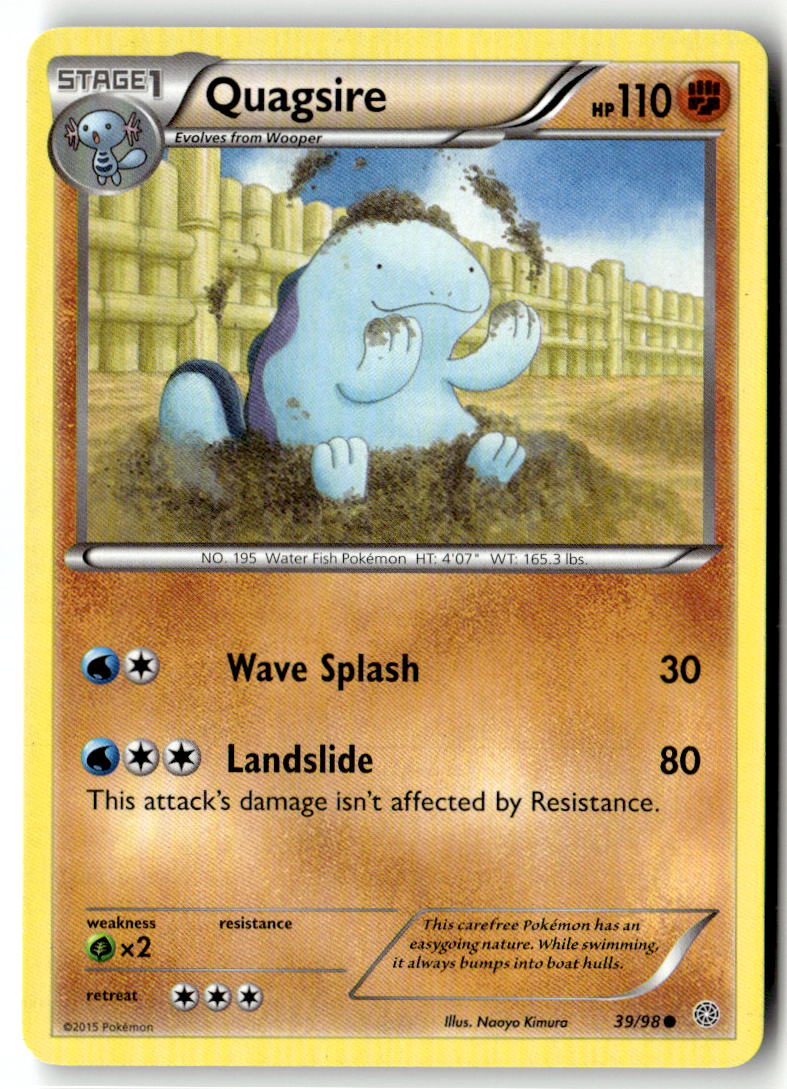Front of Quagsire 39/98 from XY - Ancient Origins