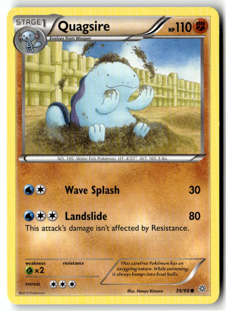 Front of Quagsire 39/98 from XY - Ancient Origins