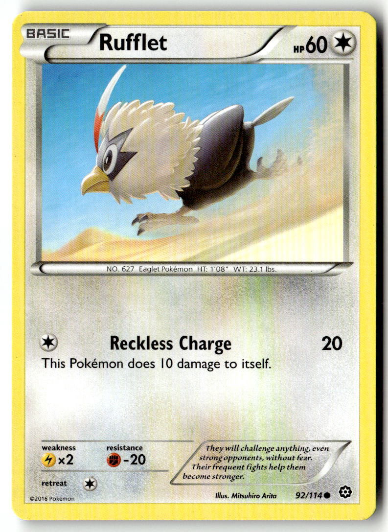 Front of Rufflet 92/114 from XY - Steam Siege
