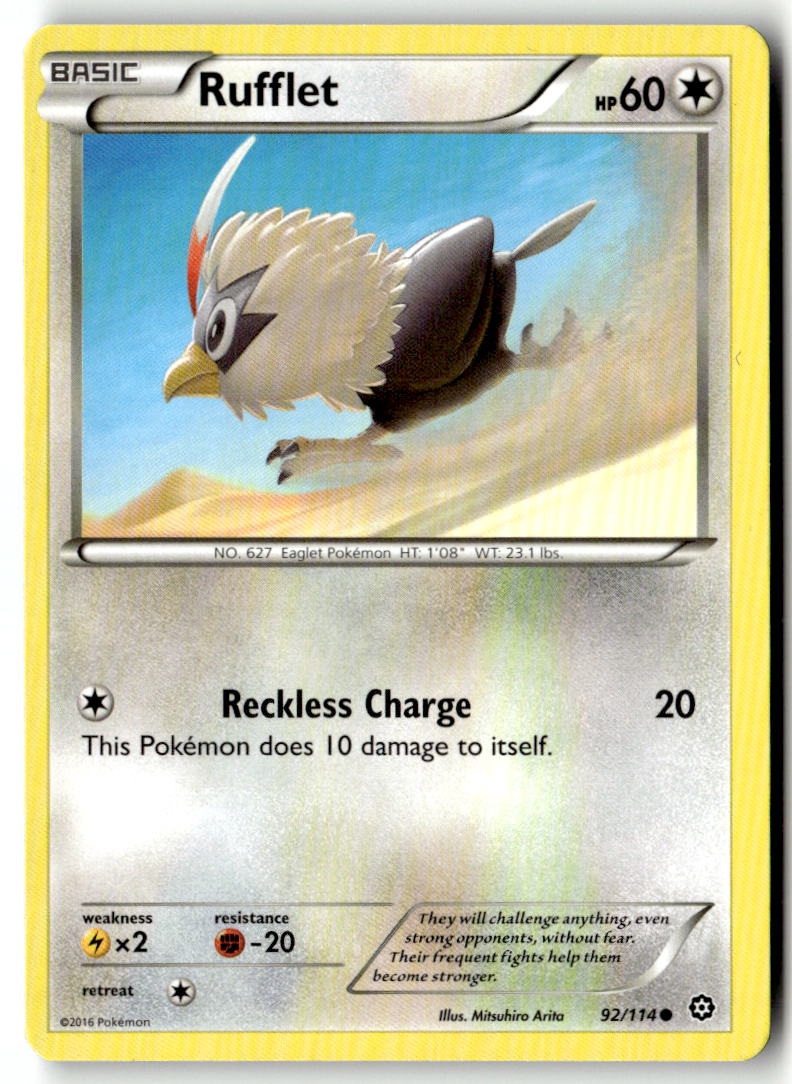 Front of Rufflet 92/114 from XY - Steam Siege