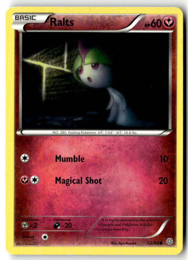 Front of Ralts 52/98 from XY - Ancient Origins