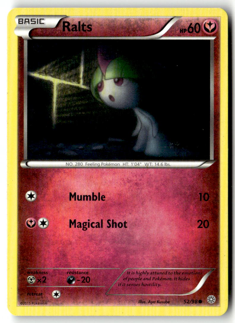 Front of Ralts 52/98 from XY - Ancient Origins