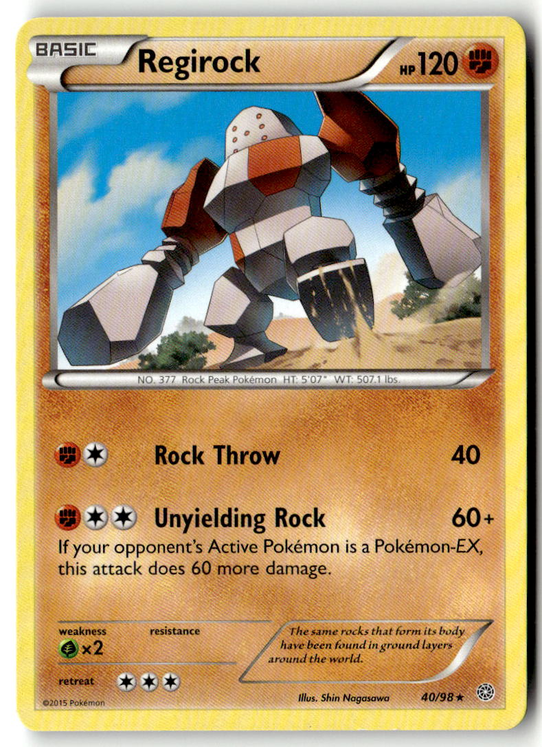 Front of Regirock 40/98 from XY - Ancient Origins