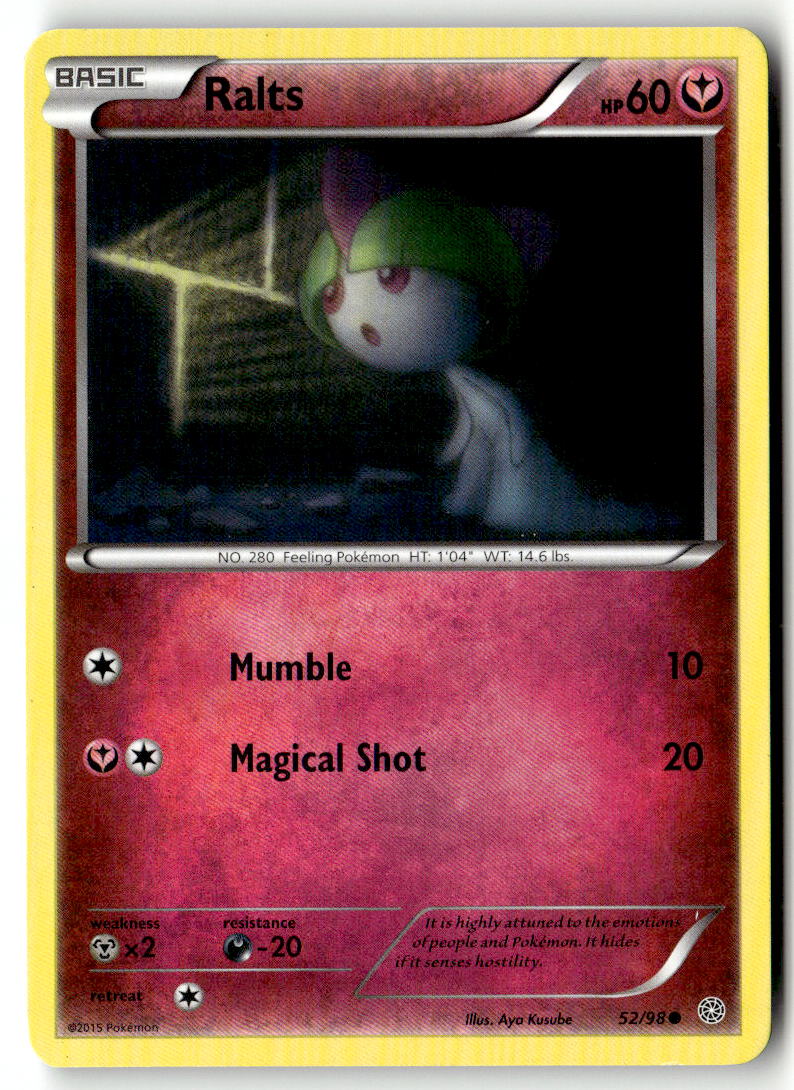 Front of Ralts 52/98 from XY - Ancient Origins