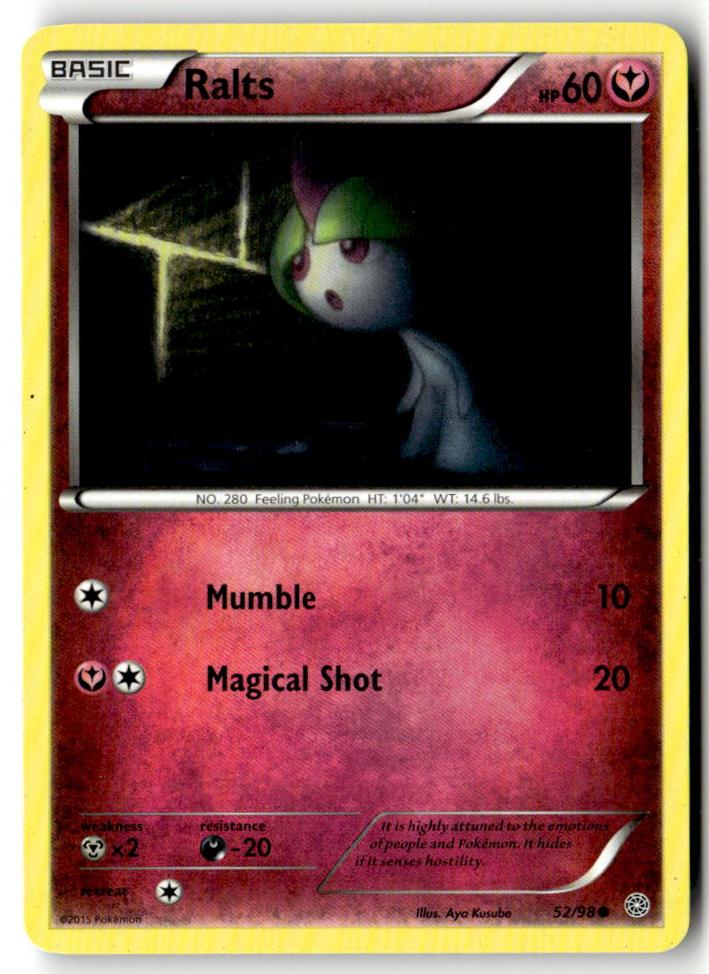 Front of Ralts 52/98 from XY - Ancient Origins