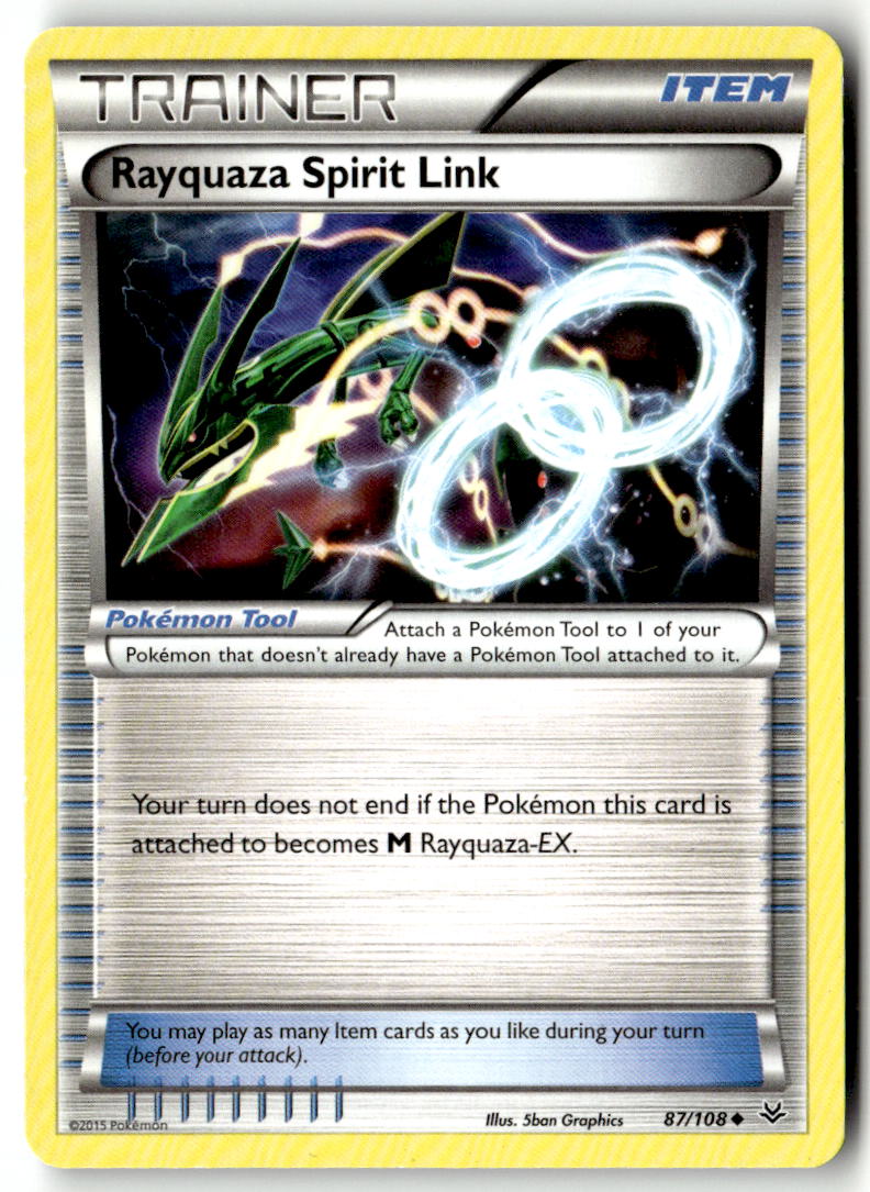 Front of Rayquaza Spirit Link 87/108 from XY - Roaring Skies
