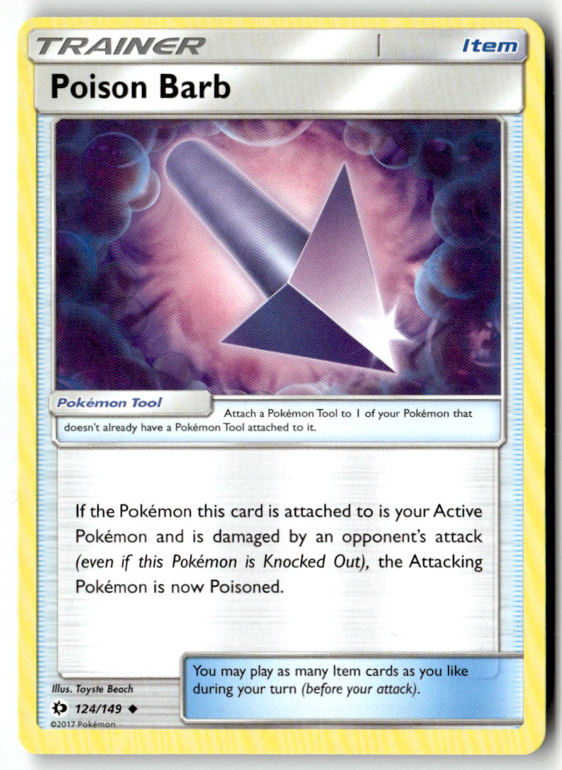 Front of Poison Barb 124/149 from SM Base Set