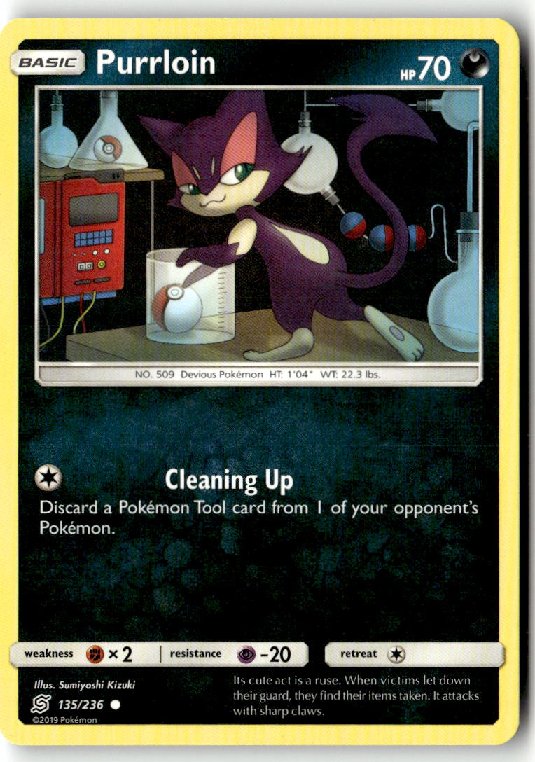 Front of Purrloin 135/236 from SM - Unified Minds