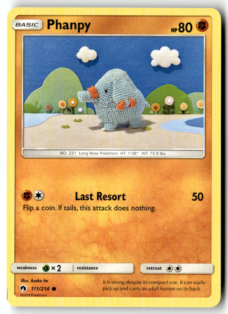 Front of Phanpy 111/214 from SM - Lost Thunder