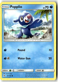Front of Popplio 39/149 from SM Base Set