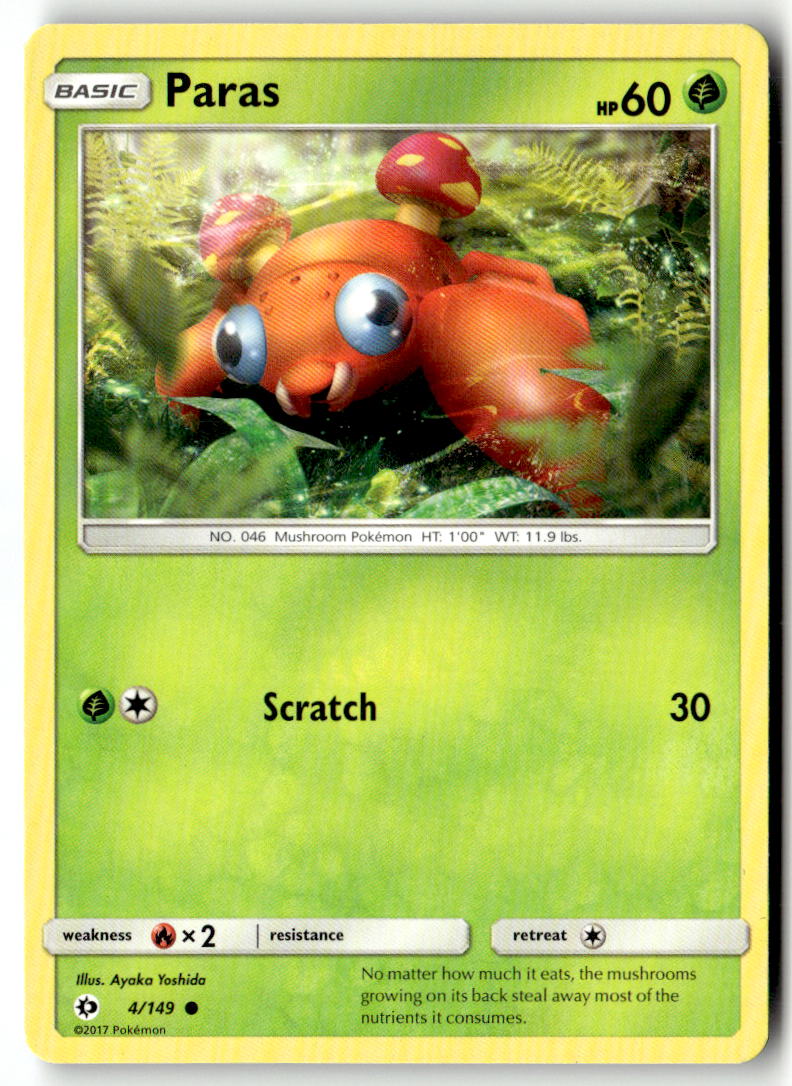 Front of Paras 4/149 from SM Base Set