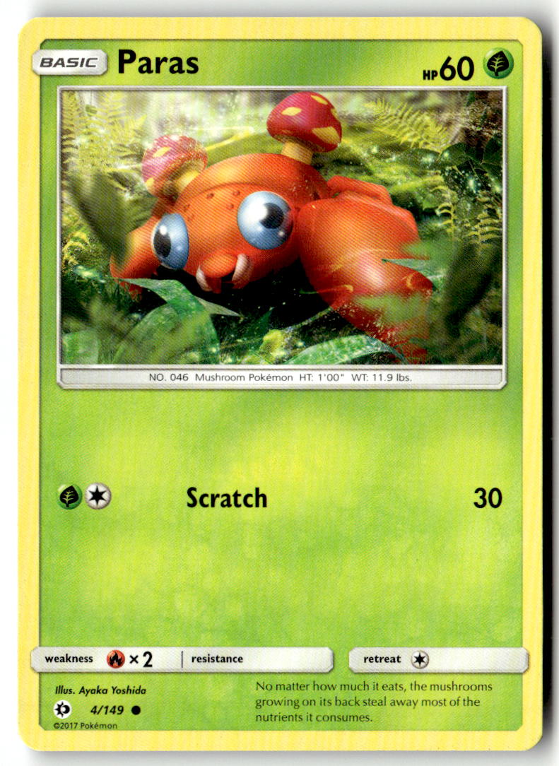 Front of Paras 4/149 from SM Base Set