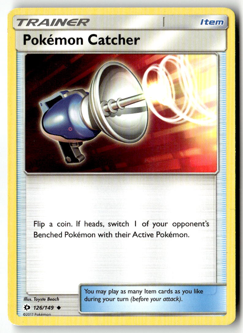 Front of Pokemon Catcher 126/149 from SM Base Set