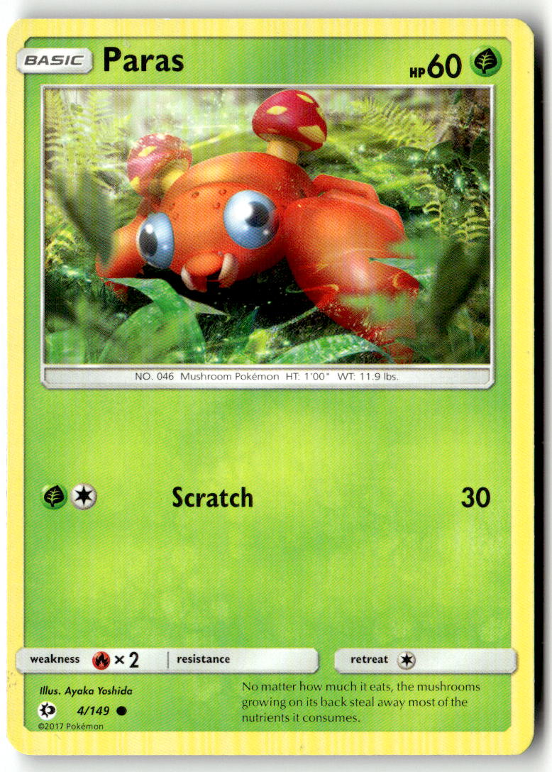 Front of Paras 4/149 from SM Base Set