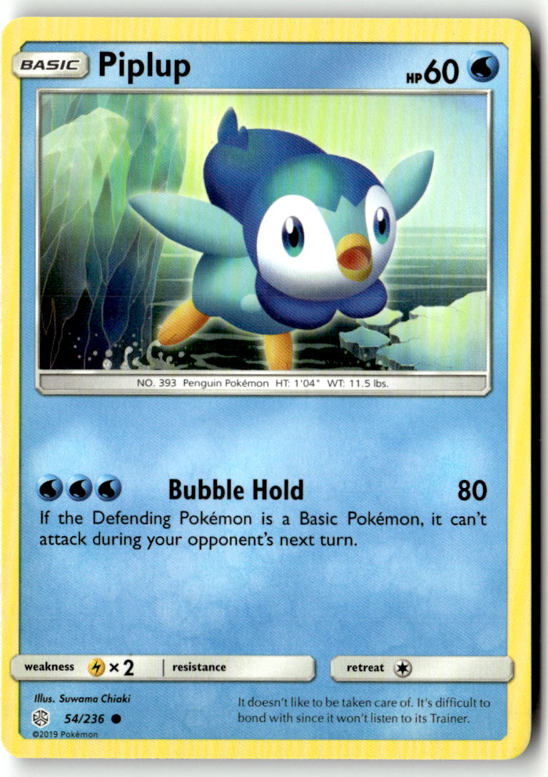 Front of Piplup 54/236 from SM - Cosmic Eclipse